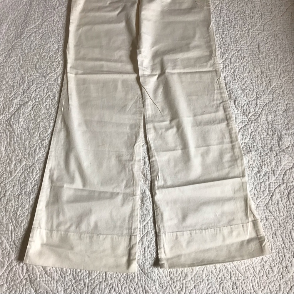 Zero + Maria Cornejo Off-White Wide Leg Pants - Picture 5 of 8
